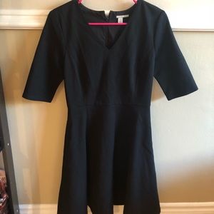 Black fit and flare dress